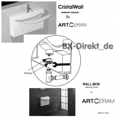 original Siphon für Waschbecken Wall Mini und Crystal Wall von ArtCeram