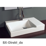 eckig und kantig | Waschtisch CUBIK Keramik Aufsatz-Waschbecken mit klaren Formen aus Italien